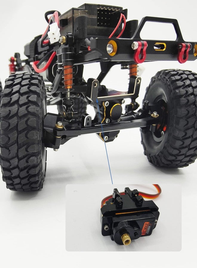 HOPLEX RC Servo Mount Bracket Brass Steering Servo Mount Bracket for ES08MA II Servo Upgrade Parts for Axial SCX24 RC Car Crawler - Image 5